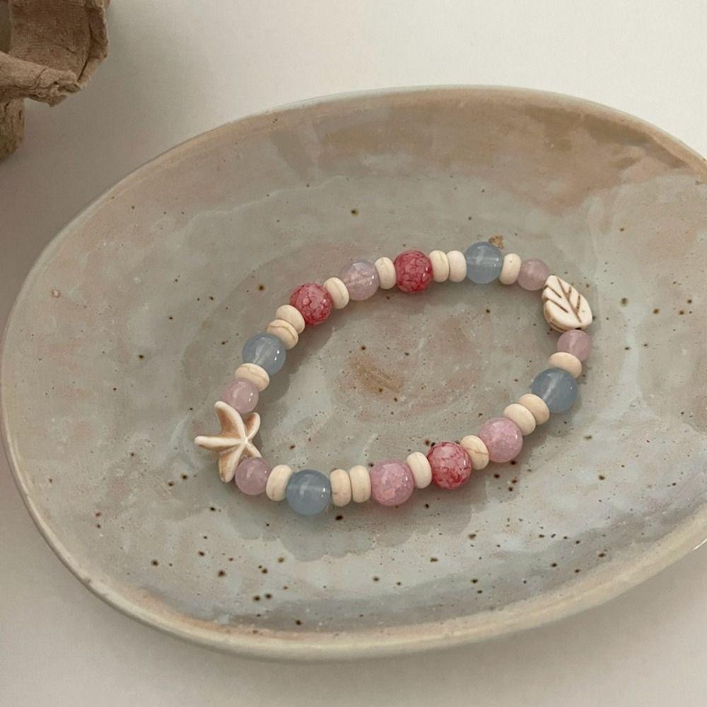 USNOW Vòng Đeo Tay Chuỗi Hạt Gốm Dopamine Hàn Quốc Làm Quà Tặng