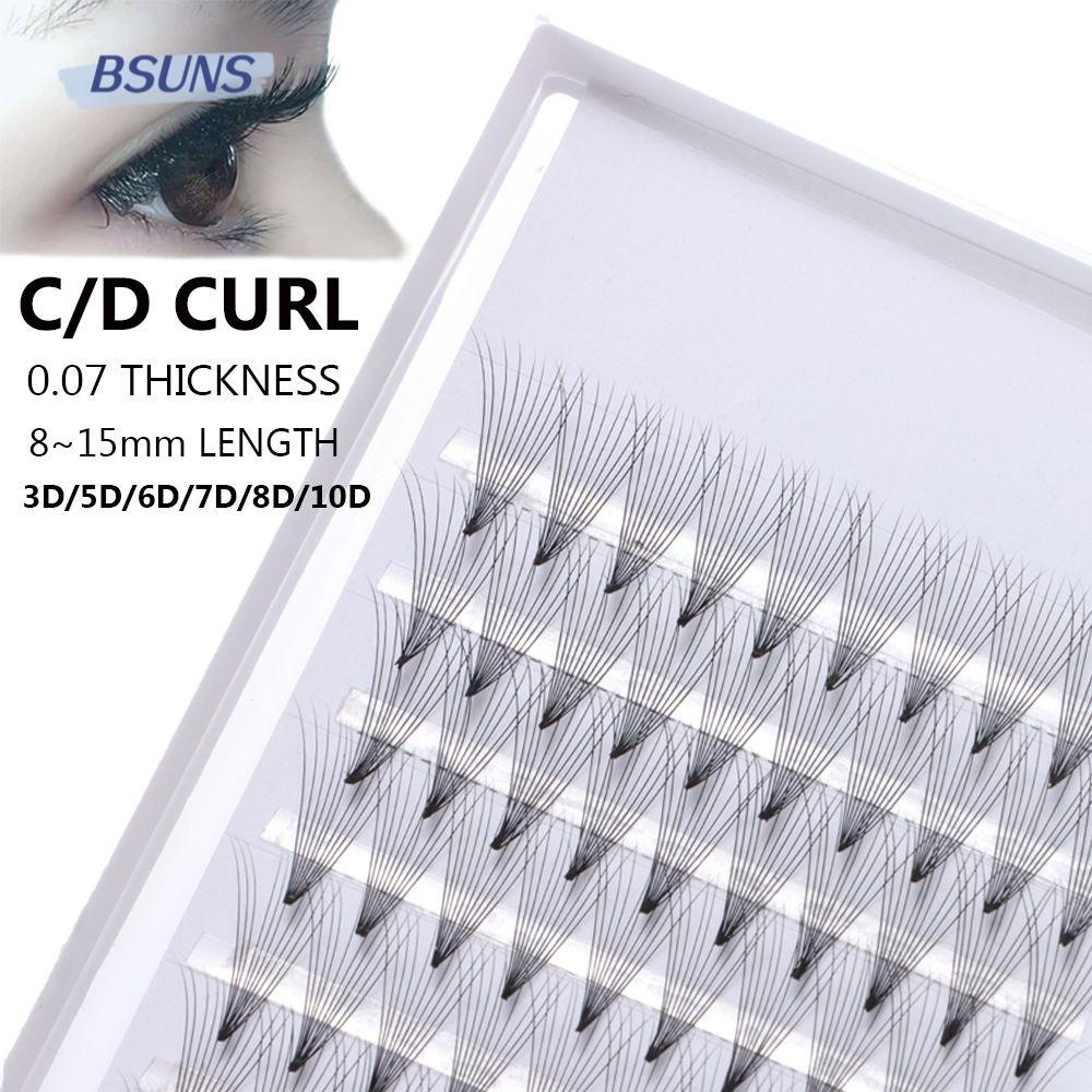 Lông Mi Giả 12 Dòng 3D / 5D / 6D / 7D / 8D / 10D C / D Xoăn Dày Tự Nhiên Thời Trang Dành Cho Nữ 0.07 0.10