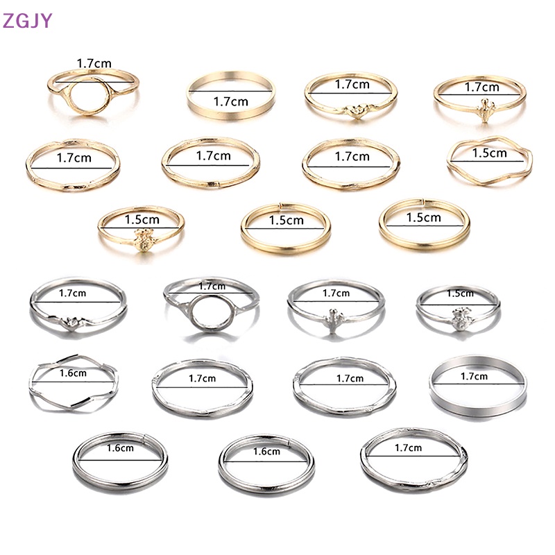 Set 11 Nhẫn Hở Phong Cách Bohemian Có Thể Điều Chỉnh Kích Thước Dành Cho Nữ Mới