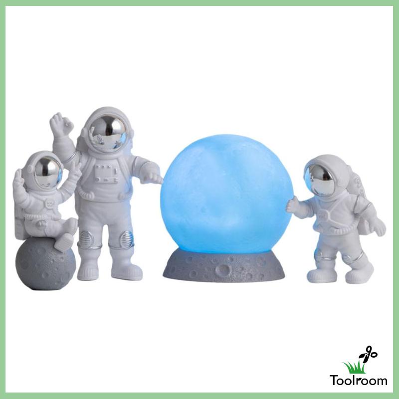 Mô Hình Phi Hành Gia Màu Vàng Kim Để Bàn Trang Trí Nhà Cửa DIY