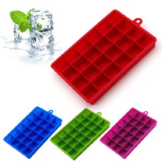New 24 Grids Silicone Ice Cube Tray Large Square Ice Cube Maker Mould DIY