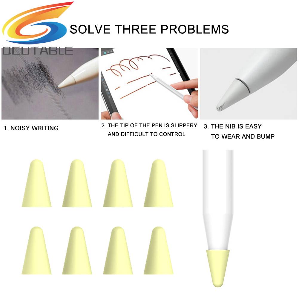 Hộp 8 Nắp Đậy Đầu Bút Chì Thay Thế Cho Appie Pencil 2nd 1st Ốp