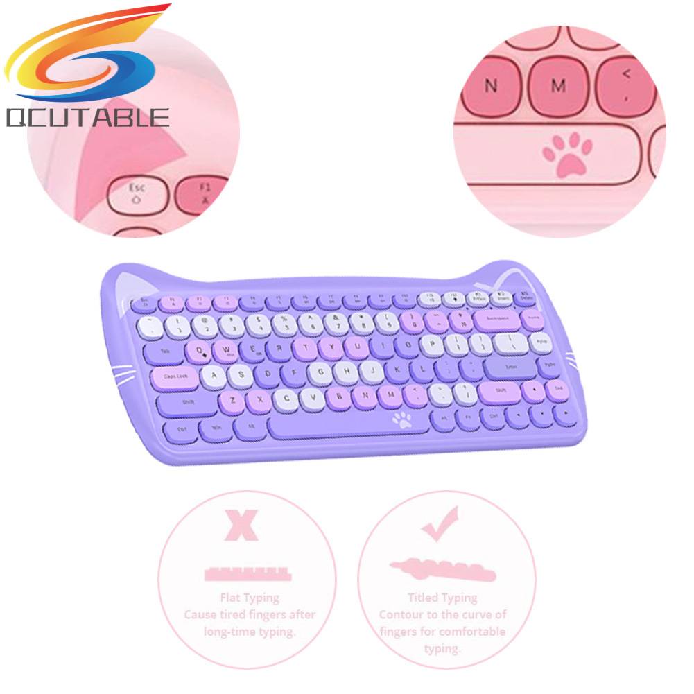 Combo BàN PhíM + ChuộT Bluetooth Không Dây 2.4G 84 PhíM