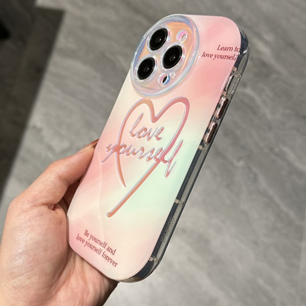 Ốp Điện Thoại TPU Dẻo Màu Hồng Laser Bảo Vệ Ống Kính Thời Trang Chống Sốc Cho IPhone 11 12 13 14 Pro Max