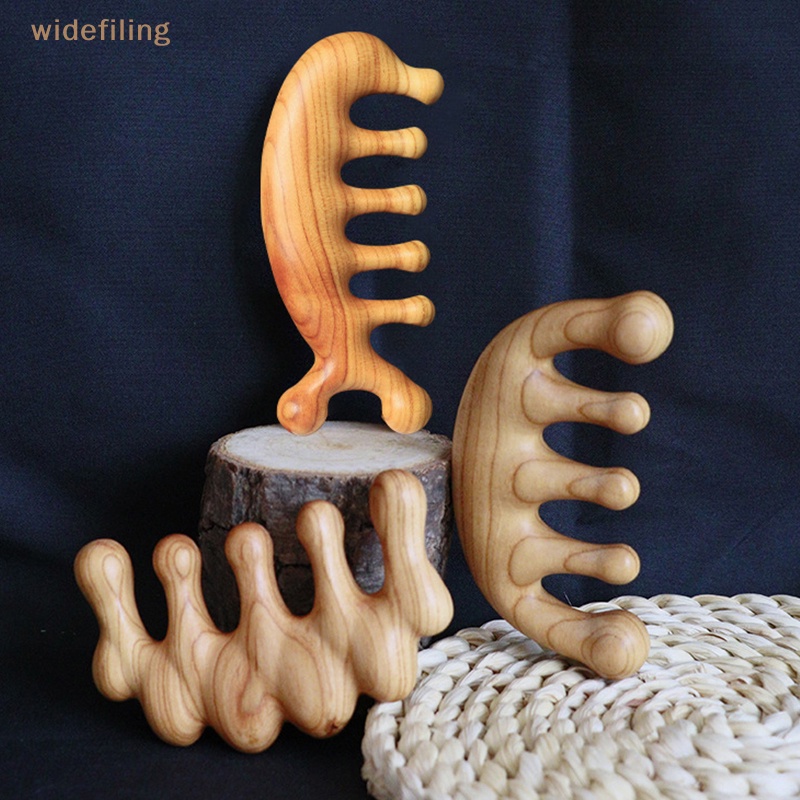 1 Lược Chải Tóc Mát Xa Da Đầu Bằng Gỗ Gụ Mahogany Năm Răng Thư Giãn Chống Tĩnh Điện