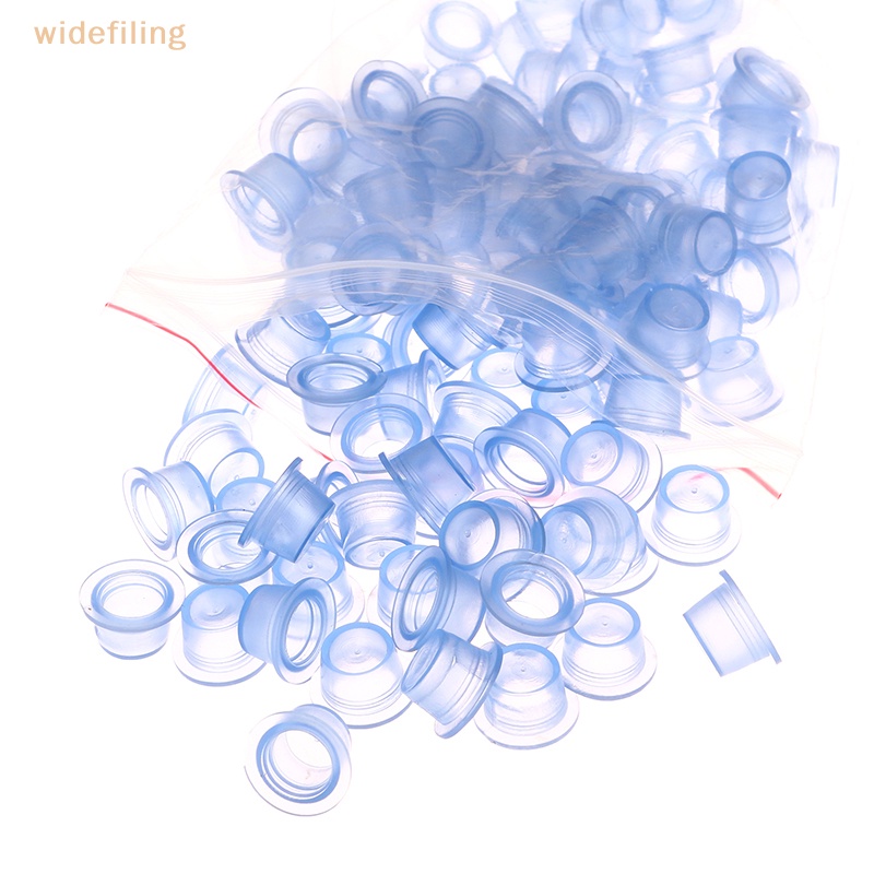 Set 100 Cốc Silicone Trong Suốt Đựng Mực Xăm Tiện Dụng