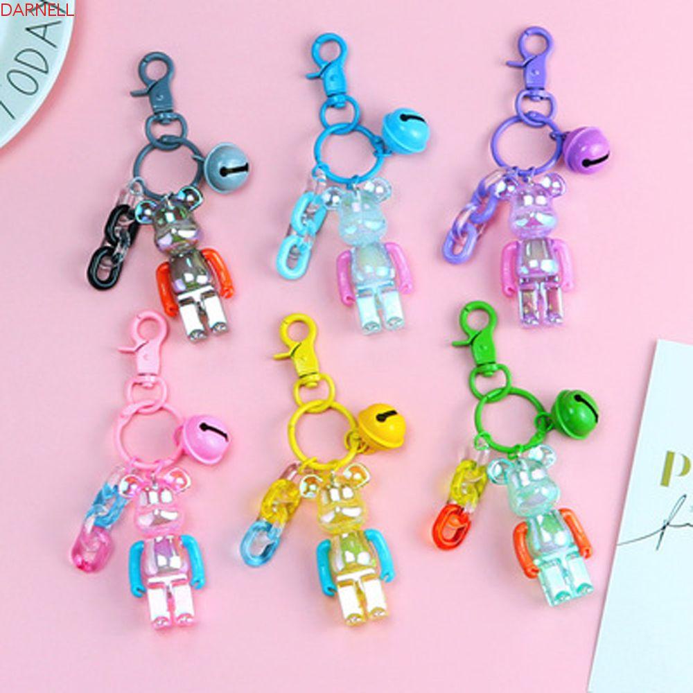 DARNELL Móc Khóa Hình Gấu Hoạt Hình Dễ Thương Sáng Tạo