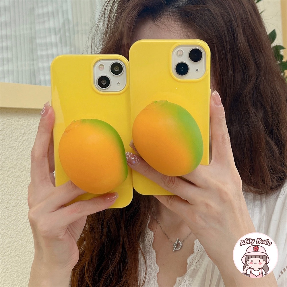 Ốp Điện Thoại TPU Mềm Bóng Trong Suốt Họa Tiết Quả Xoài 3D Phong Cách Hàn Quốc Cho IPhone 14 Pro Max 11