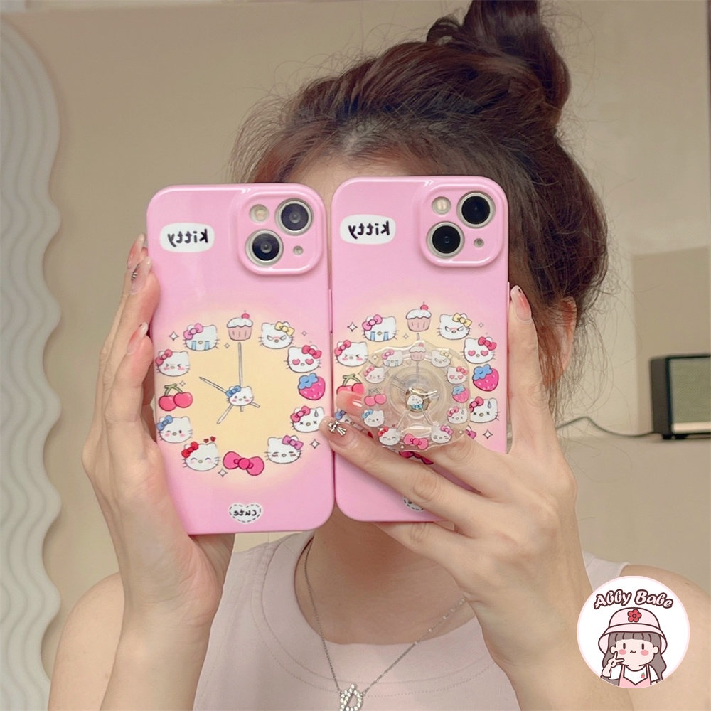 Ốp Điện Thoại TPU Mềm Bóng Trong Suốt Có Giá Đỡ Đồng Hồ Xoay Chống Va Đập Và Bụi Bẩn Cho IPhone 14 Pro Max 11