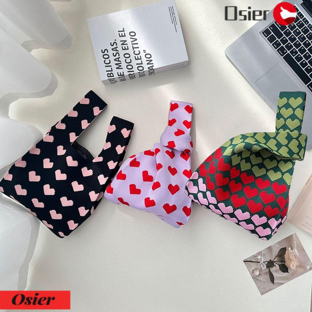 OSIER1 Túi Xách Đan Len Mini Đeo Chéo Thời Trang Cho Nữ