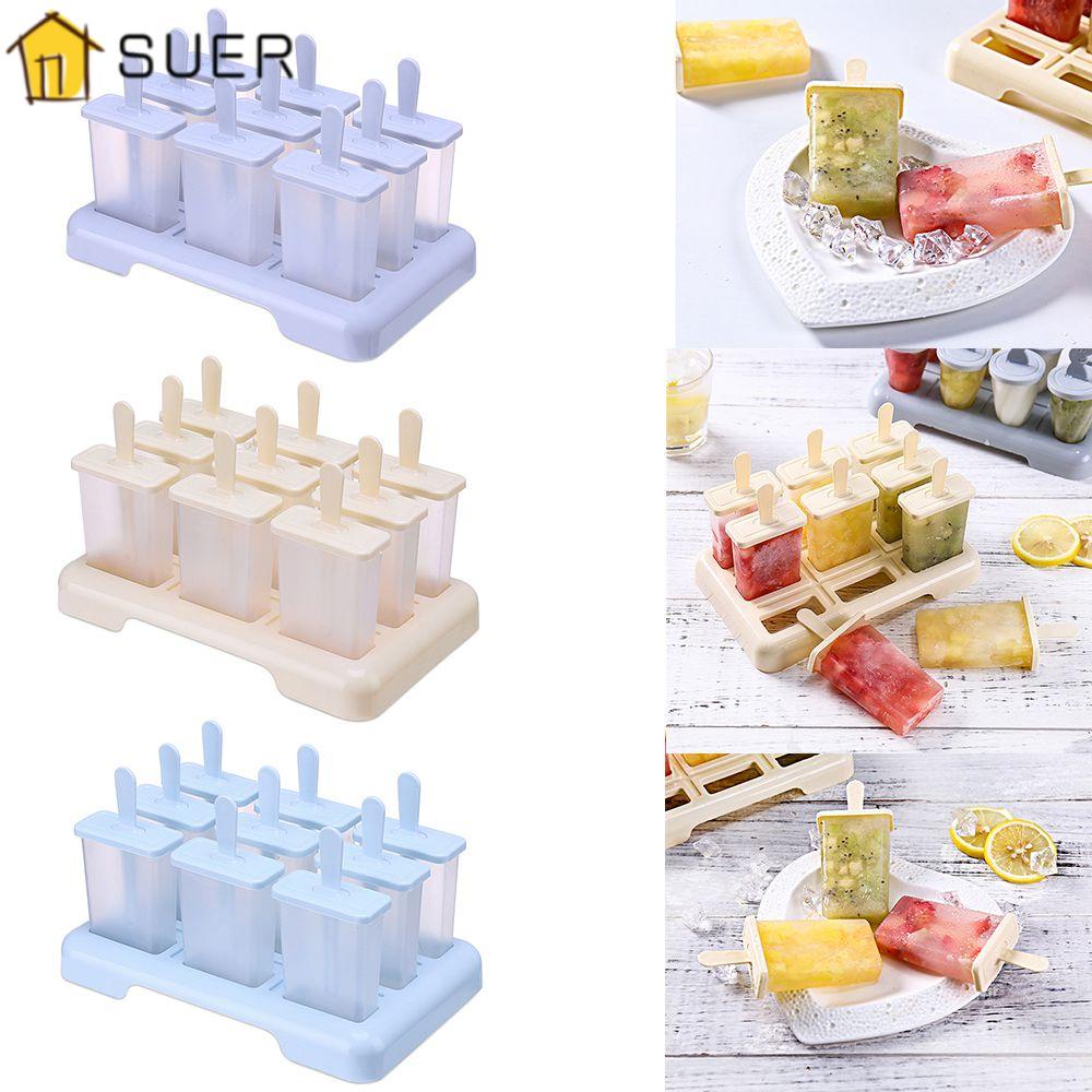 Khuôn Nhựa Làm Kem Que DIY Tiện Dụng Cho Gia Đình &amp; Nhà Bếp