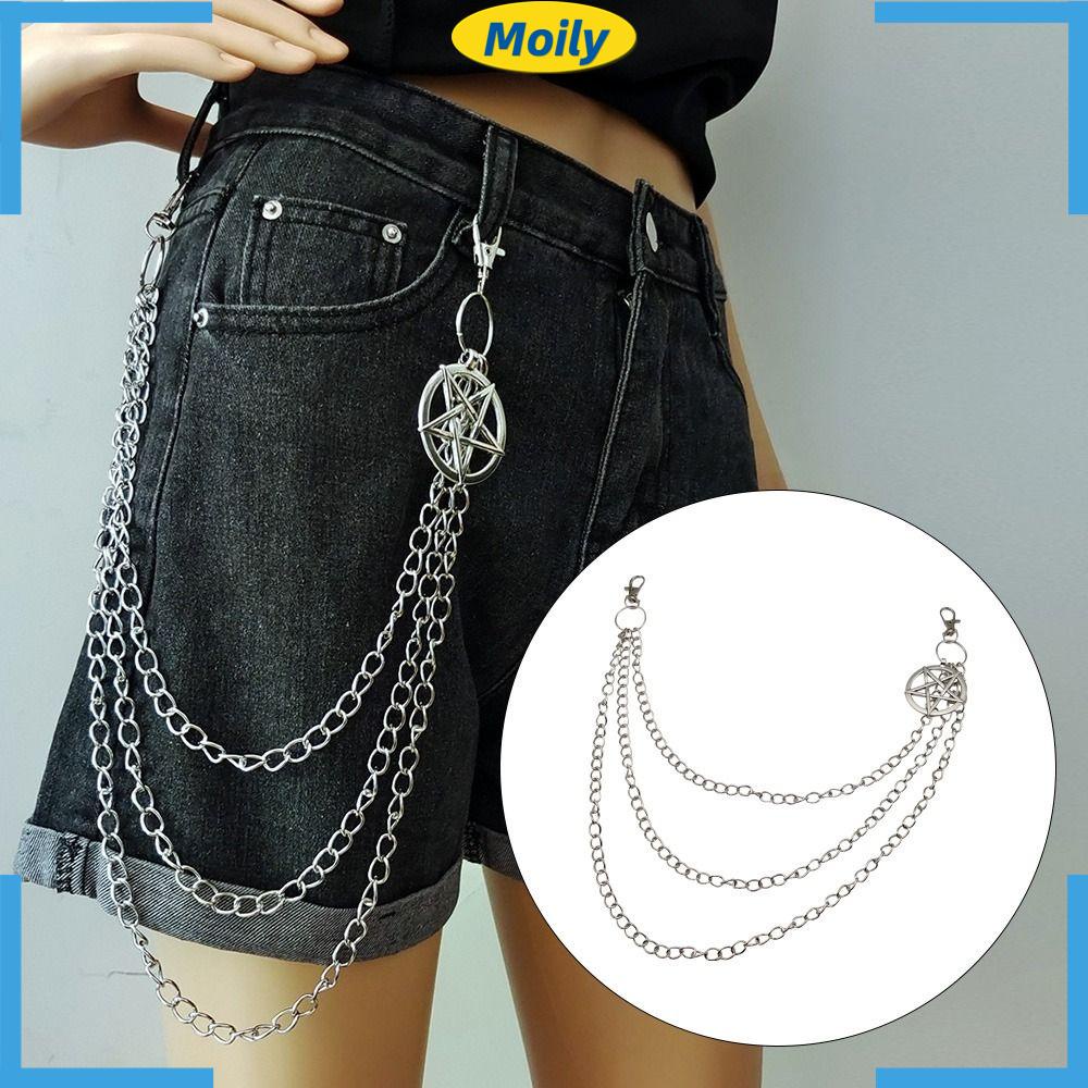 MOILYVN Móc Khóa Hình Ngôi Sao Năm Cánh Thời Trang Harajuku Gothic