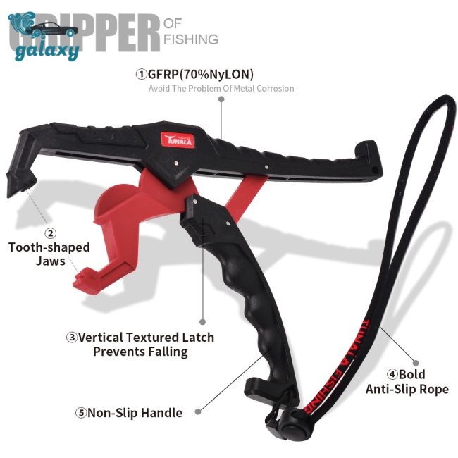 Galaxy Dụng Cụ Kẹp Cá Bằng Sợi Thủy Tinh Chống Nước Chống Ăn Mòn Có Dây Đeo