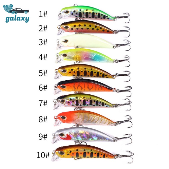 Galaxy Mồi Giả Câu Cá 5.5cm 5g 2 Lưỡi Mắt 3d