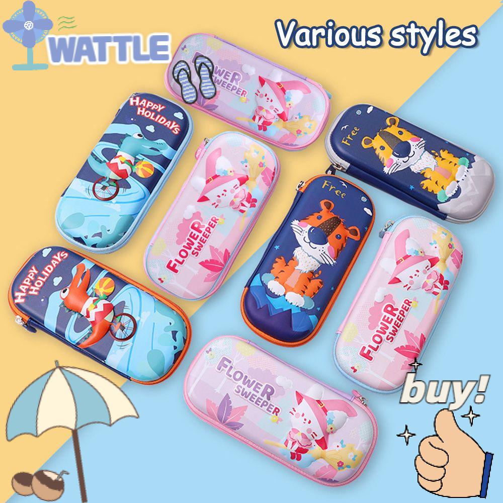 WTTLE Hộp Đựng Bút EVA 3D Chống Thấm Nước Kiểu Dáng Dễ Thương