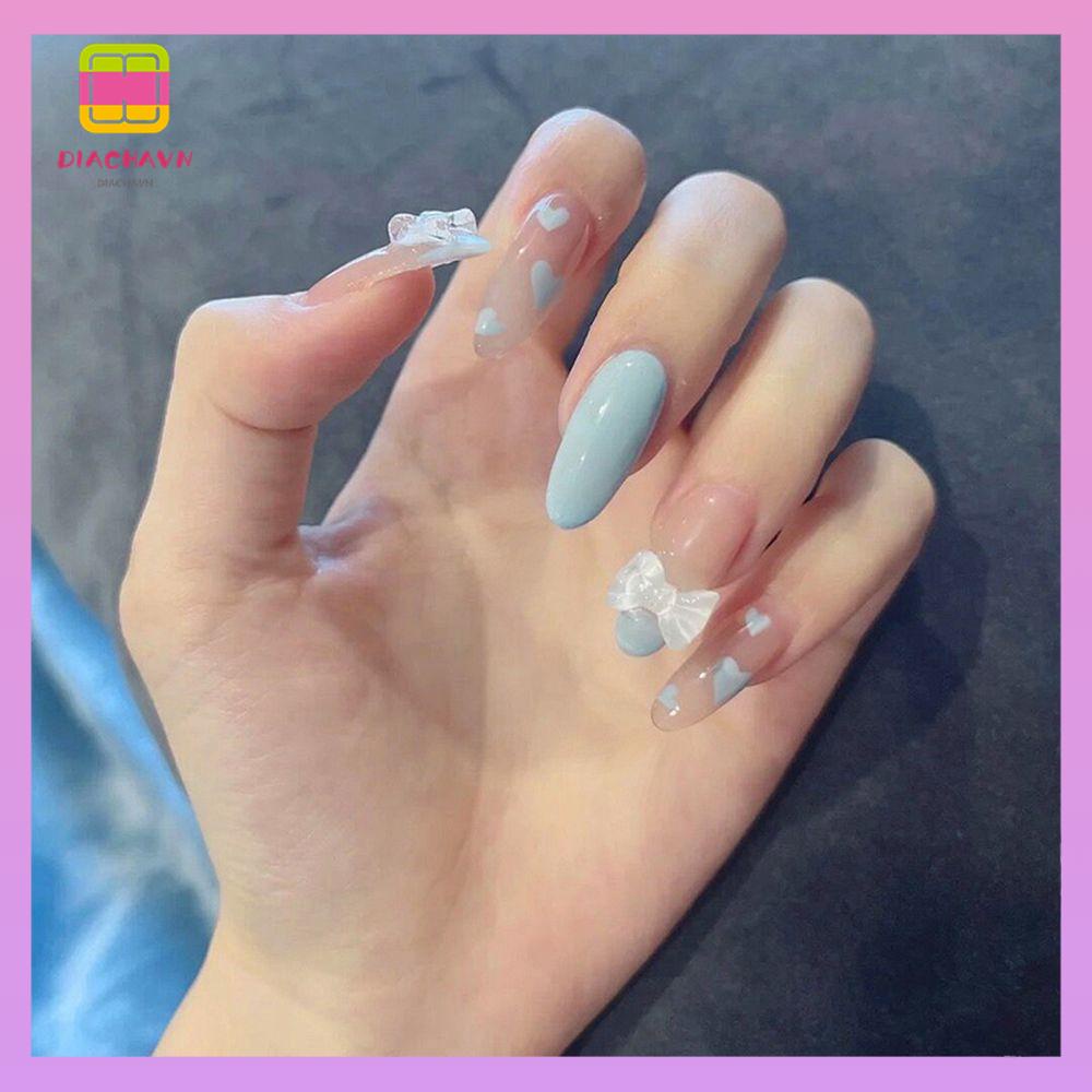 DIACHAVN Bộ 24 Móng Tay Giả Che Phủ Toàn Diện Tháo Rời Được
