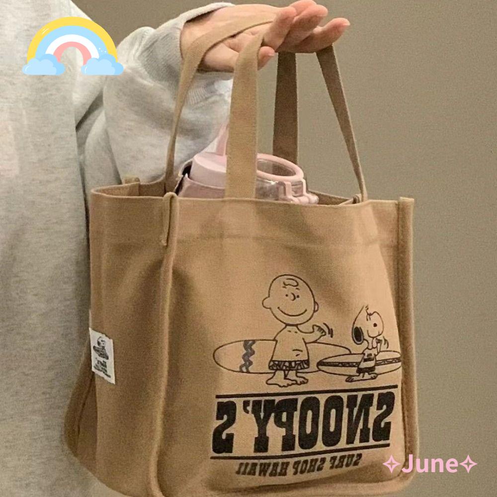 Túi Xách Tay Bằng Vải Canvas Thiết Kế Dễ Thương Dành Cho Nữ