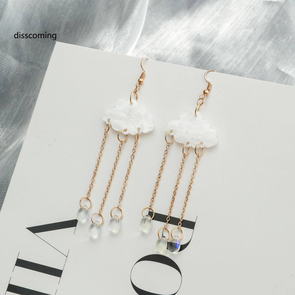 Đầm Nữ Kiểu Dáng Dễ Thương Xinh Xắn Hợp Thời Trang| Khuyên Tai Tua Rua Hình Đám Mây / Giọt Nước Thời Trang Phổ Biến