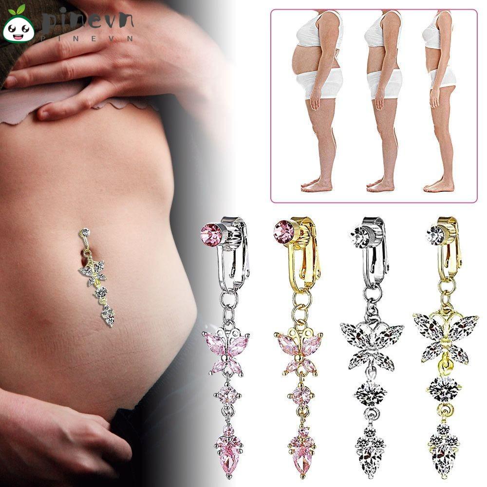 PINEVN Khuyên RốN HìNh BướM ĐíNh Đá Xinh XắN