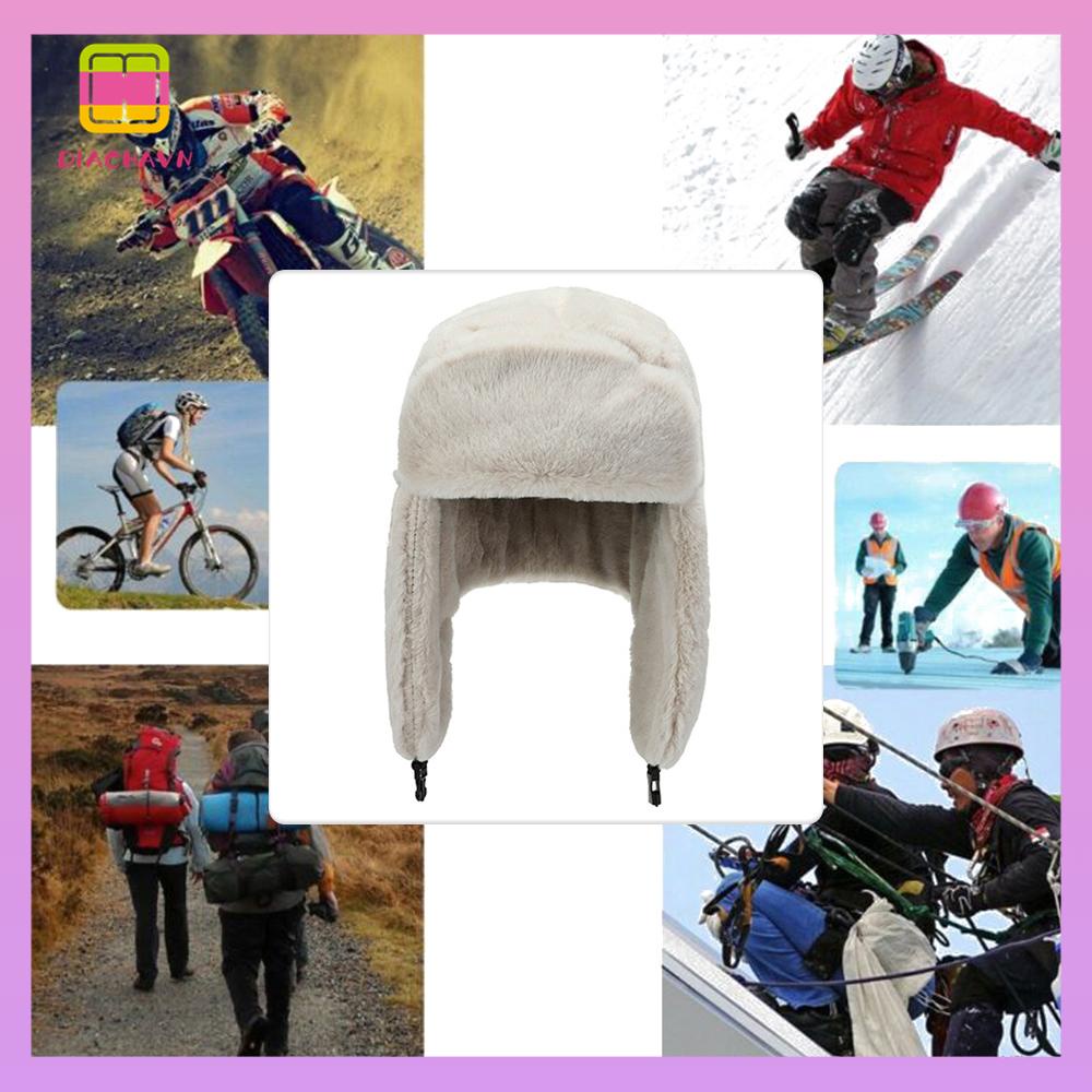 DIACHAVN Mũ Bomber Phối Lông Dày Dặn Chống Gió Thời Trang Mùa Đông Cho Nam Và