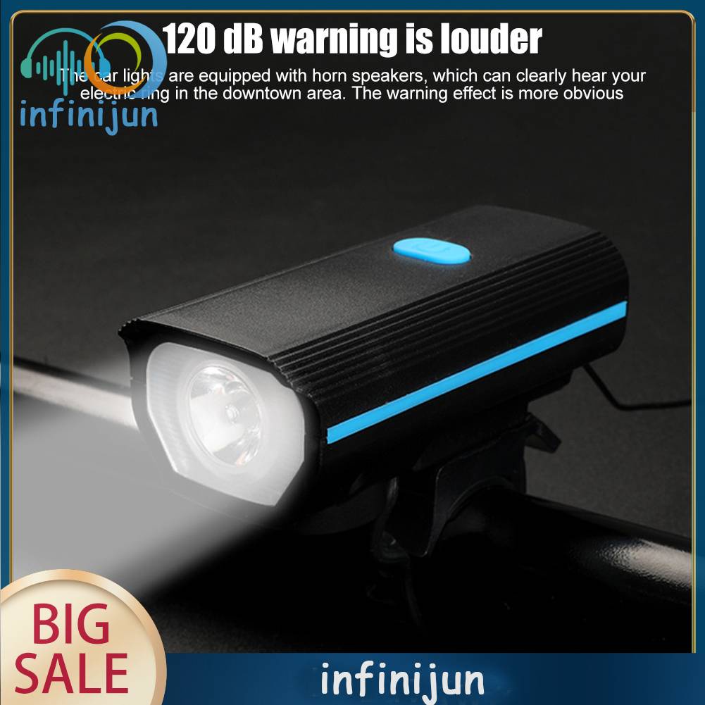 Đèn Pha LED XPG Chống Thấm Nước 250LM 3 Chế Độ Kèm Còi Gắn Ghi Đông Xe Đạp