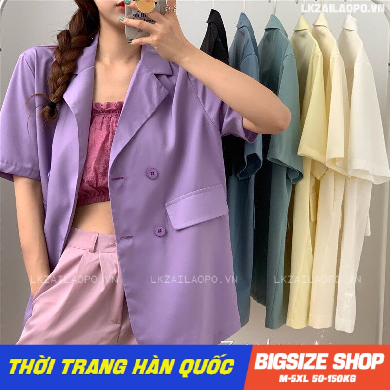 Áo vest blazer Bigsize Áo kiểu nữ tay ngắn mỏng mùa hè Phong cách Hàn Quốc Thời Trang sang chảnh cá tính xinh đẹp quảng châu cao cấp