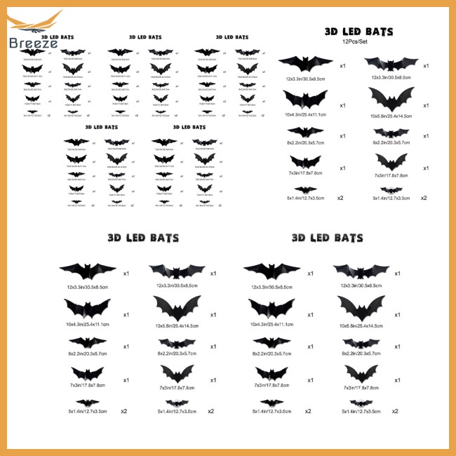 Sticker Dán Tường Chống Thấm Nước Họa Tiết 3d Hình Con Dơi Dùng Trang Trí Nhà