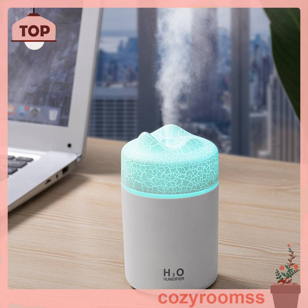 Máy Phun Sương Tạo Độ Ẩm Không Khí 300ml Có Đèn Nhiều Màu