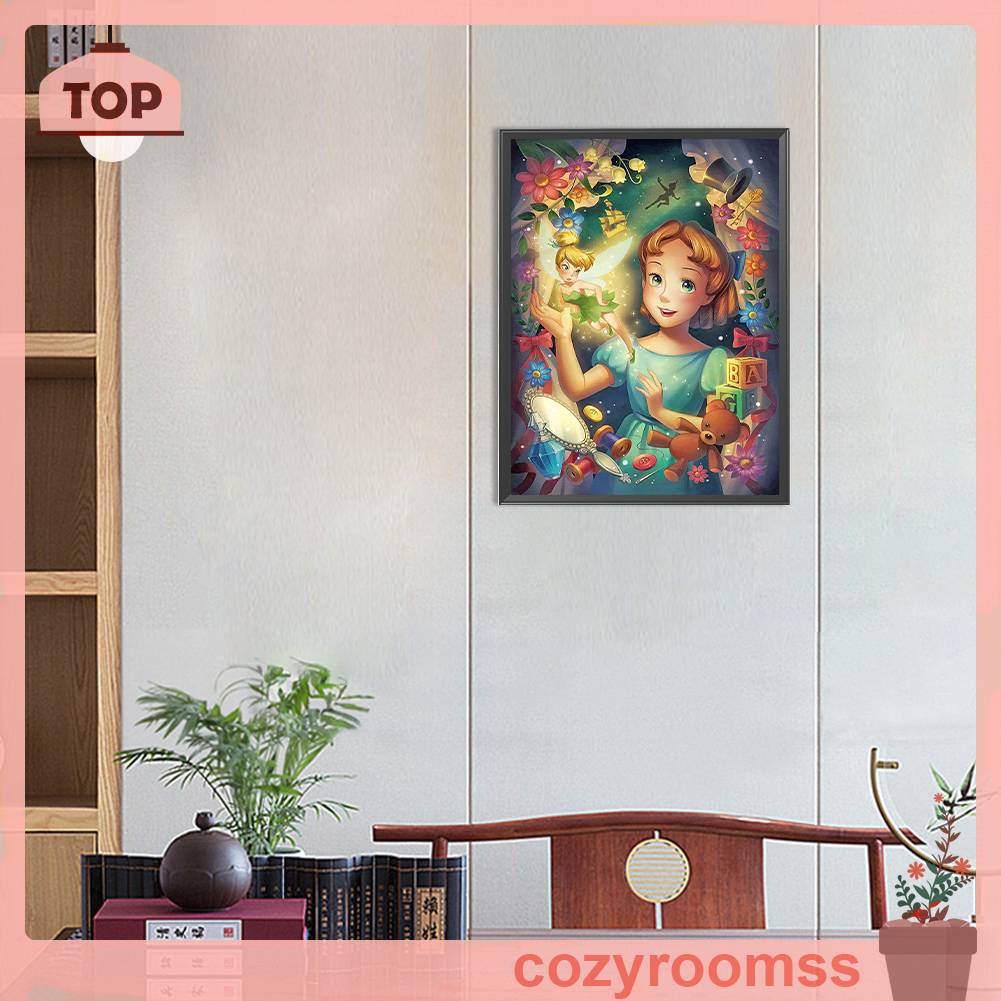 Tranh Đính Đá Kim Cương Toàn Bộ 5D DIY Hình Vẽ Tinker Bell