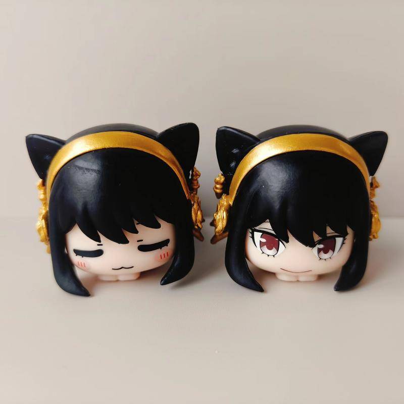 Set 6 Đồ trang trí Nhân Vật Phim Hoạt Hình Spy X Family Loid Forger Anya Forger Yor Forger Bằng Pvc Dễ Thương Trang Trí Bánh Kem