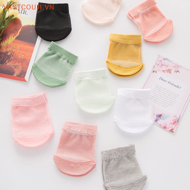 1 Đôi Vớ Xỏ Ngón Chân Chống Trượt Thoáng Khí Màu Trơn Thời Trang Mùa Hè Dành Cho Nữ