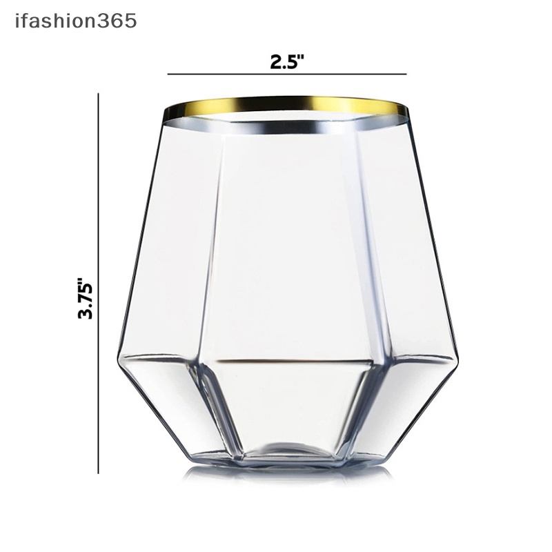 Ly Thủy Tinh Uống Rượu Cocktail Hình Lục Giác Trong Suốt 360ml ifashion365