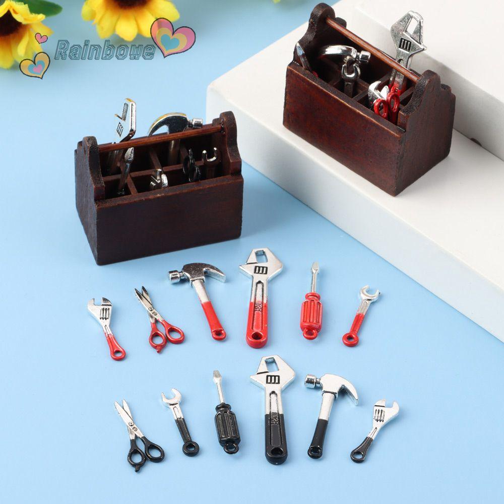 RAINBOW Bộ Đồ Chơi Mô Hình Dụng Cụ Sửa Chữa Cho Nhà Búp Bê