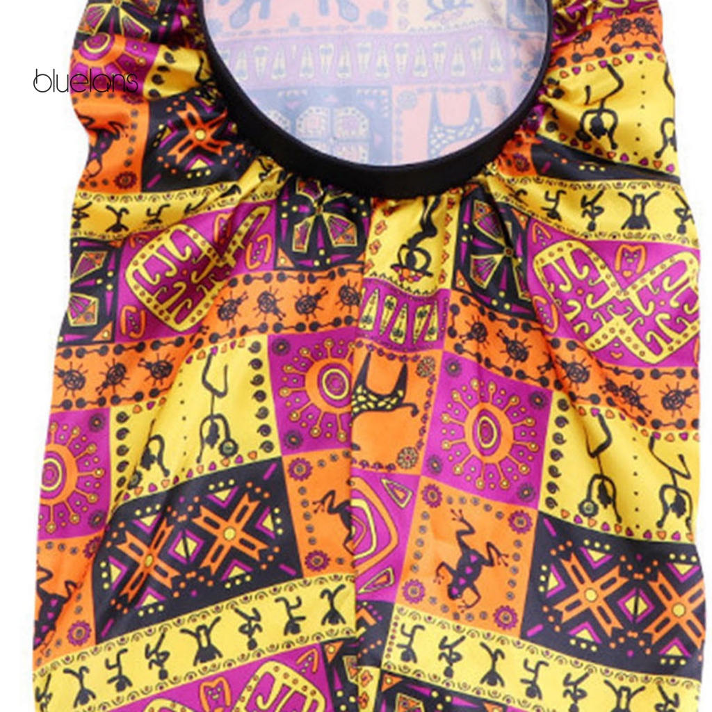 Dây Buộc Tóc Co Giãn Màu Sắc Tươi Sáng Phong Cách Châu Phi