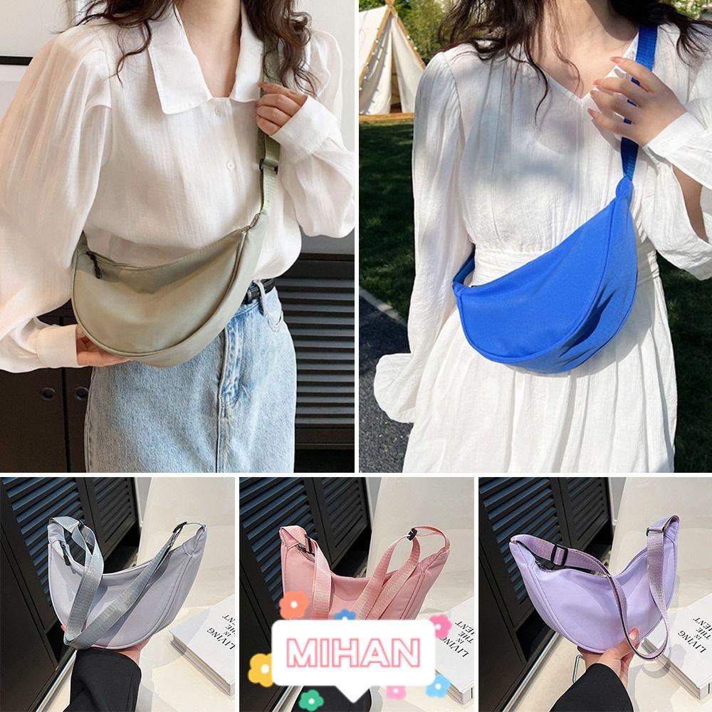 Túi Đeo Chéo Vai Bằng Nylon Hình Bánh Bao Thời Trang MIHAN1 Dành Cho Học Sinh