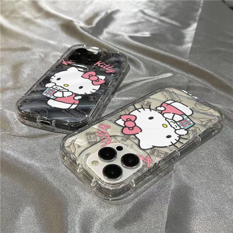 Ốp Điện Thoại Mềm Trong Suốt Họa Tiết Mèo Kitty Dành Cho Iphone 11 / / 14Promax 87 1312 / 6XWS