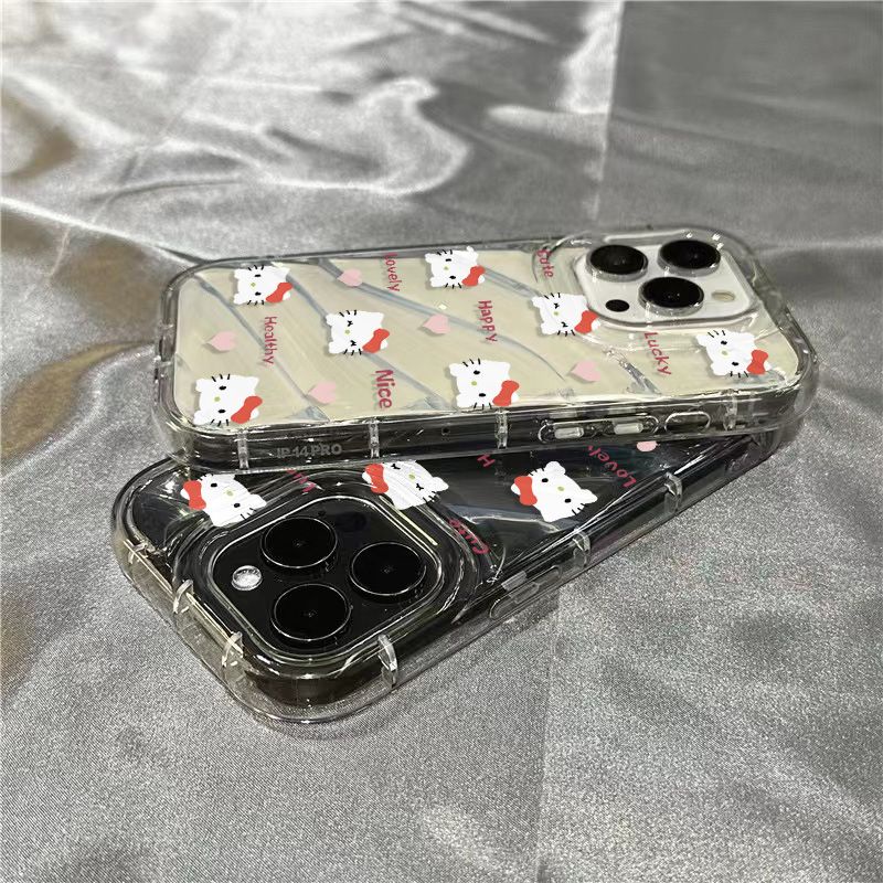 Ốp Điện Thoại Mềm Trong Suốt In Hình Mèo Kitty Dễ Thương Cho Iphone 11sins / plus8 71312iPhone14promaxxr 9933