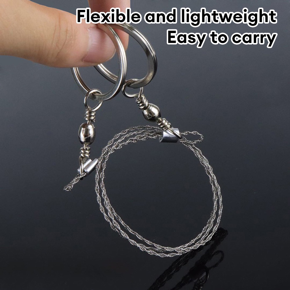Cưa Dây Thừng Thép Không Gỉ Với Tay Cầm Bằng Ngón Tay Bỏ Túi Dùng Khi Đi Cắm Trại