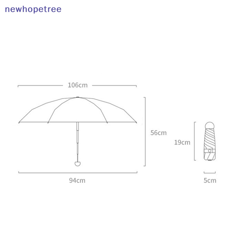 Dù Gấp 6 Khúc Mini Chống Tia UV Thời Trang 2023