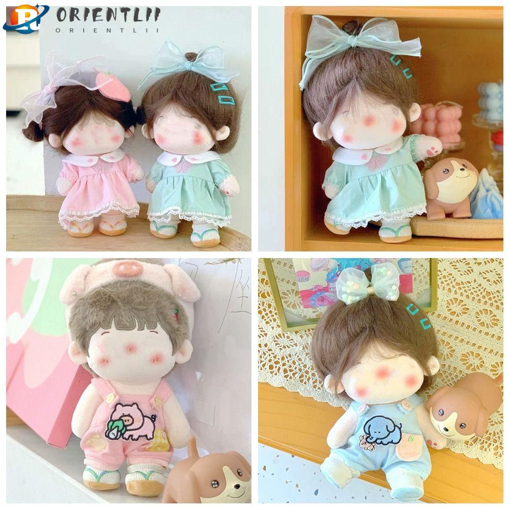 Bộ Trang Phục Vải Cotton Phối Ren Đính Nơ 10CM 20CM Dành Cho Búp Bê