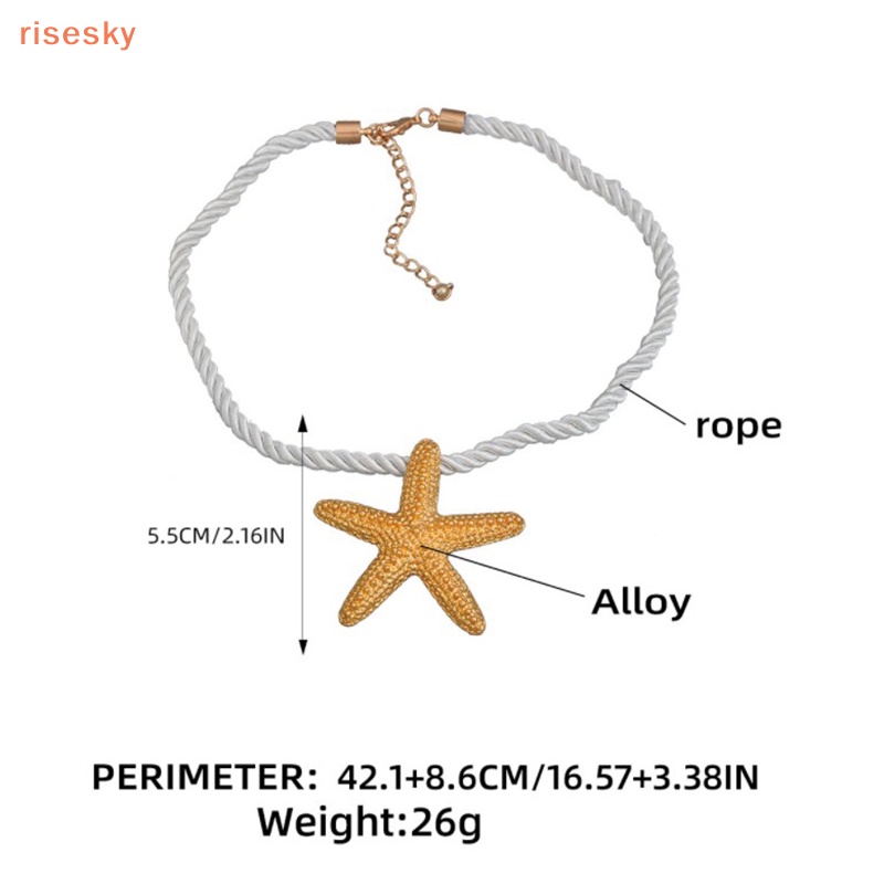 [risesky] Vòng cổ Mặt Hình Sao Biển Màu Vàng Mới 2023