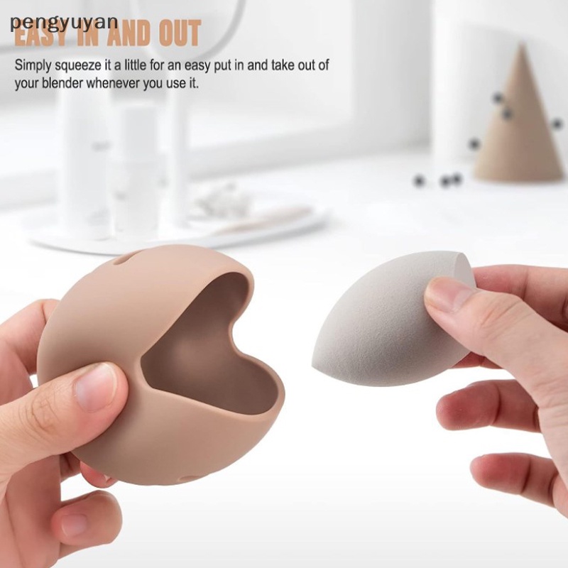 BEAUTY BLENDER Giá Đỡ Mút Trang Điểm Bằng Silicon Thân Thiện Với Môi Trường Nhiều Lỗ Tiện Dụng