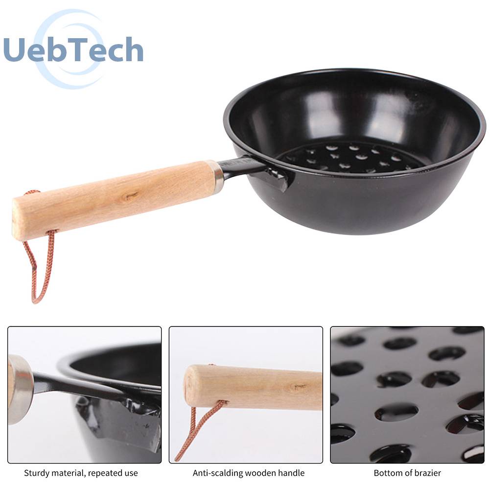 Nồi Nấu Ăn Mini Tay Cầm Bằng Gỗ An Toàn Tiện Dụng Mang Theo Du Lịch Dã Ngoại