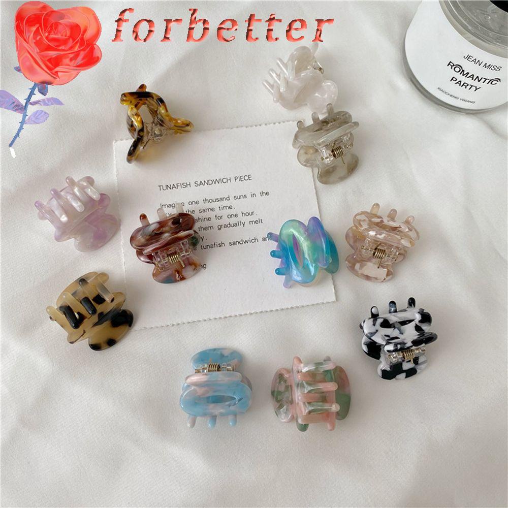 FORBETTER Kẹp Càng Cua Nhỏ Bằng Acrylic Thời Trang Hàn Quốc Ngọt Ngào Cho Nữ