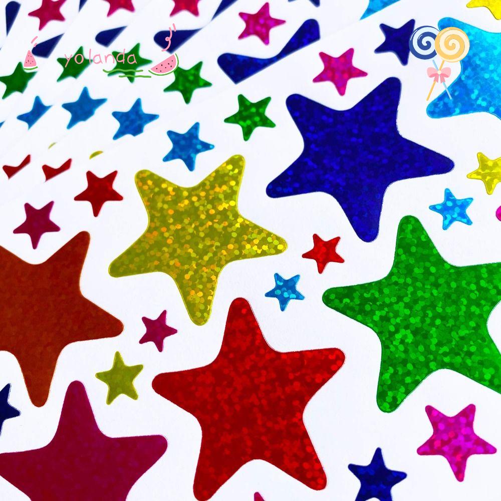 Bộ 20 Tờ 20 Miếng Dán Hình Ngôi Sao Lấp Lánh Tự Dính Trang Trí Cho Bé