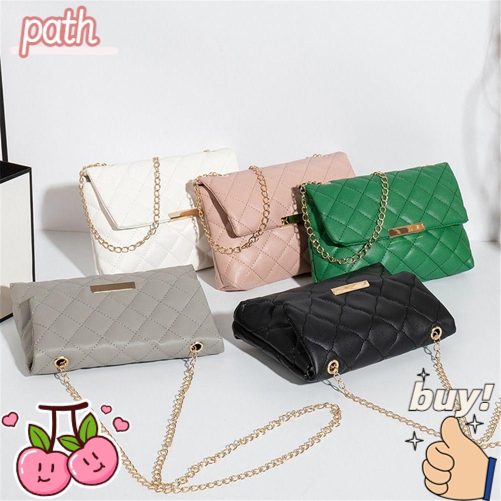 PATH Túi Xách Da PU Dây Xích Đeo Vai Thiết Kế Đơn Giản Cho Phái Nữ