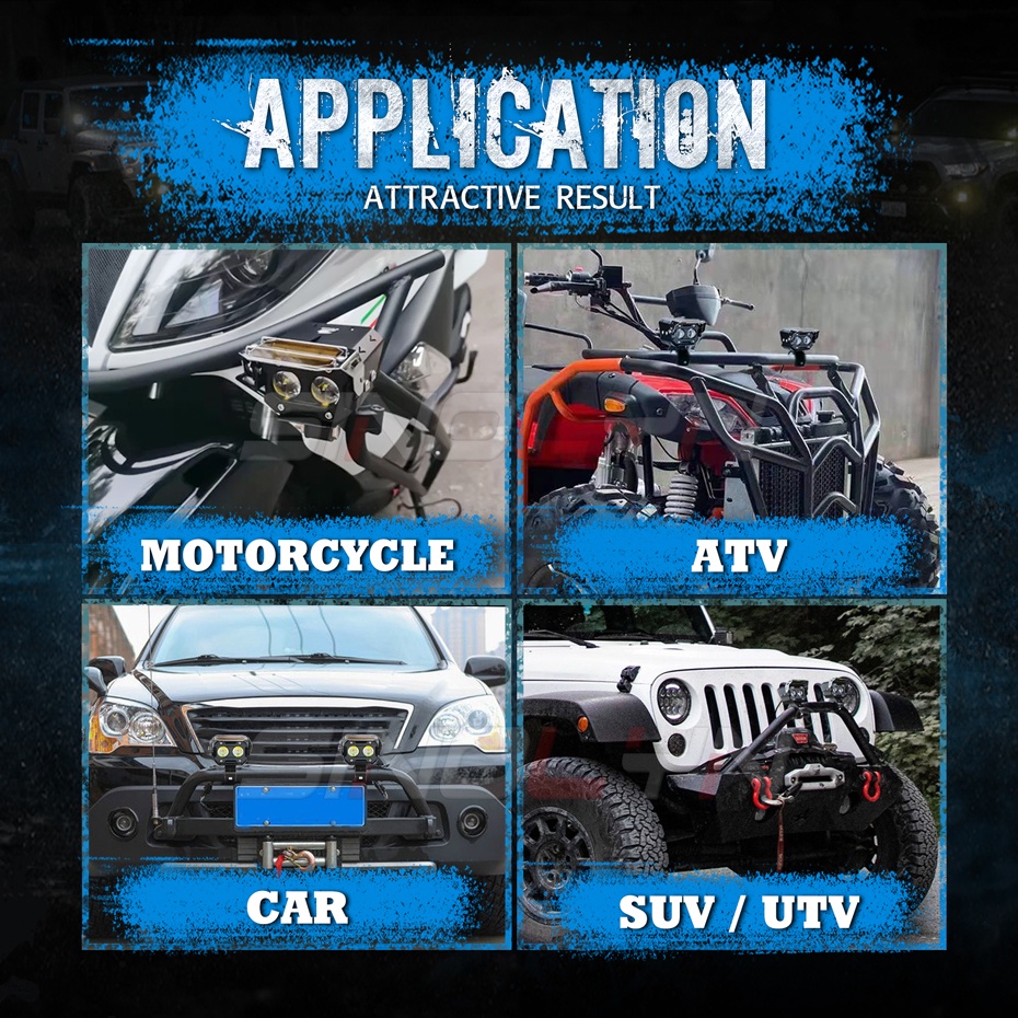 Thanh Đèn LED Mini 41W Ánh Sáng Trắng / Vàng Kèm Vỏ Đèn Pha Chống Thấm Nước Chuyên Dụng Cho Xe Hơi / Xe Máy