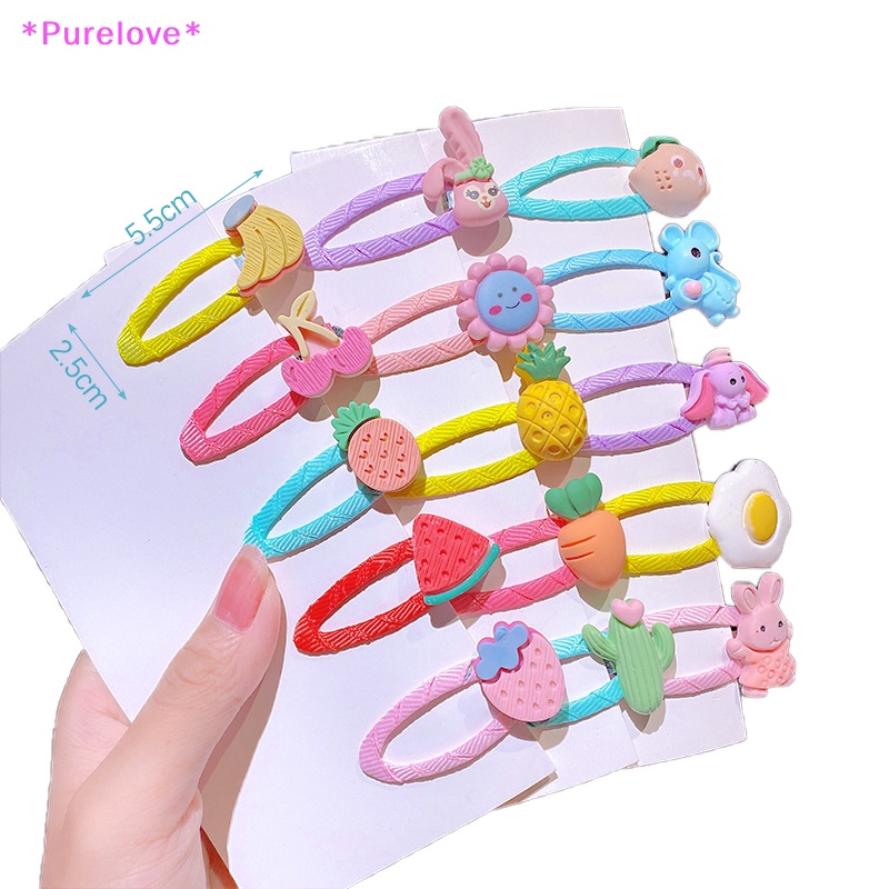 Set 10 Kẹp Tóc Hình Hoa Mưa / Động Vật Dễ Thương Cho Bé Gái Mới