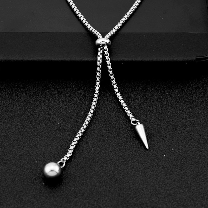 Ygt Vòng Cổ Choker Dây Xích Mặt Bóng Tròn Bằng Thép Không Gỉ Có Thể Điều Chỉnh Làm Quà Tặng Cho Nam Và Nữ