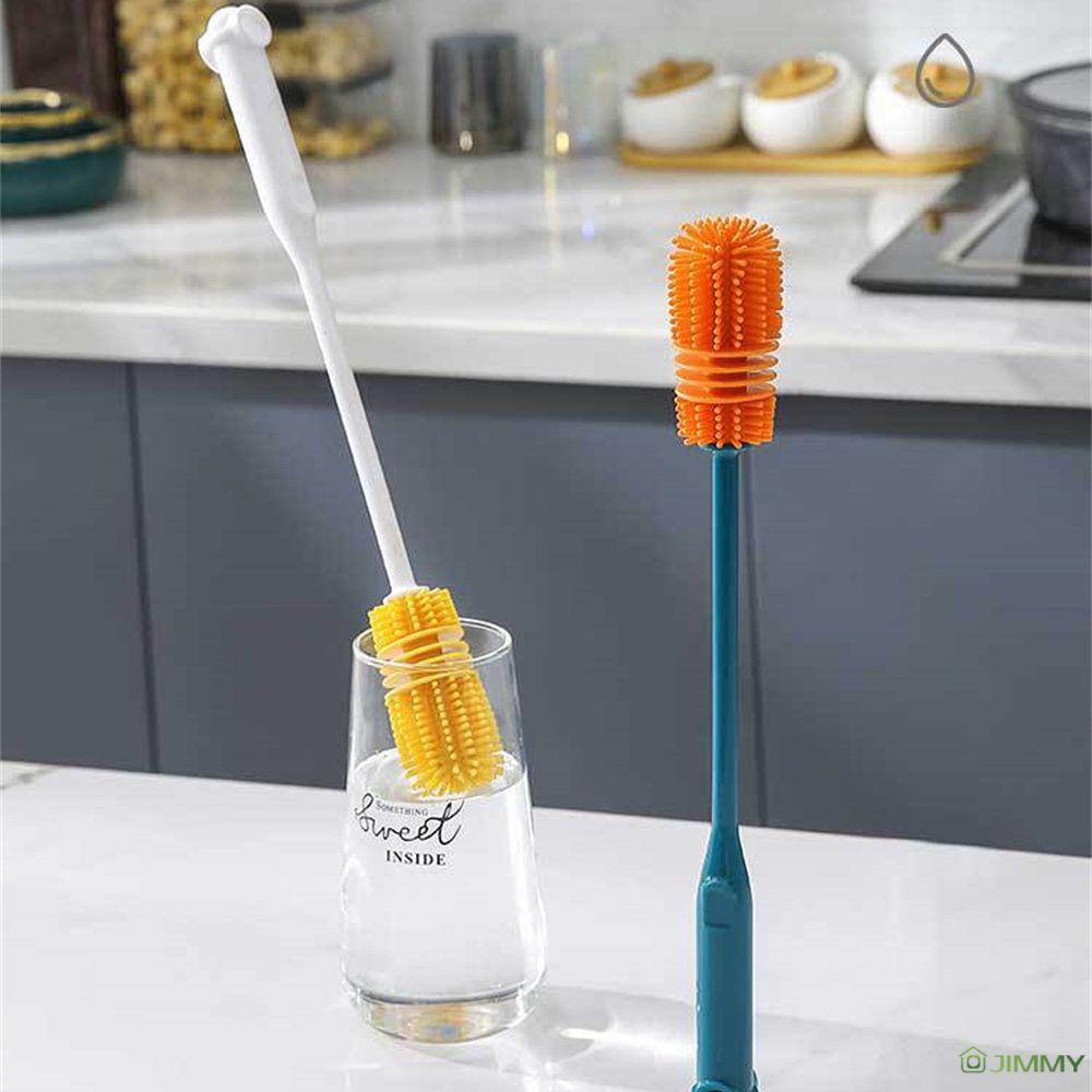 Cọ Silicone Cán Dài Vệ Sinh Ly Cốc Tiện Dụng
